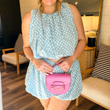 Pouty Polka Dot Skirt - Blue + White