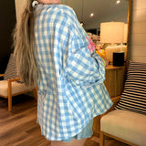 Paradise Plaid Checkered Top - Blue