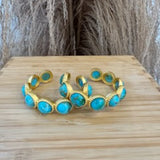 Western Blues Large Stone Cuff