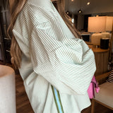 Iris Oxford Blouse - Feldspar Stripe