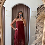 The Merlot Maxi Lace Dress