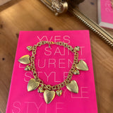 Gold Heart Charm Necklace