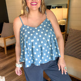 Denim Daze Polka Dot Tank