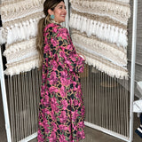 Jungle Leopard Button Up Kimono Dress