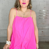 Bubblegum Pink Trapeze Mini Dress