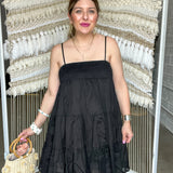 Cutie Baby Doll Dress - Black