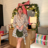 Wildflower Border Mini Shirt Dress