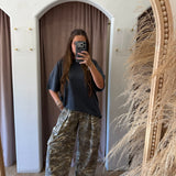 Stone Camo Casual Cargo Pants