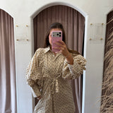 Pookie Polka Dot Mini Shirt Dress