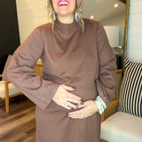 Mocha Bean Maxi Sweater Dress
