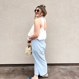 Crisp White Statement Bubble Top