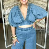 Denim Dan Wide Leg Pants