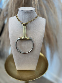 Large Horse Bit Chain Necklace