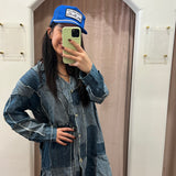 Daisy Denim Patchwork Tunic Top Dress ONE SIZE