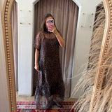 Dance With Me Sheer Maxi Dress - Leopard