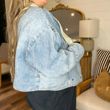 Ranch Weather Sherpa Lined Cropped Denim Jacket