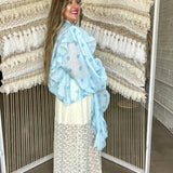 Never Been Kissed Ruffle Polka Dot Blouse - Blue
