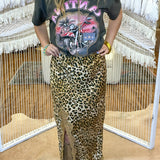 Samantha Bias Skirt - Vintage Leopard