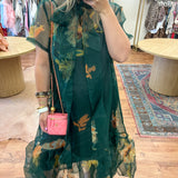 Petal Veil Sheer Maxi Dress - Green