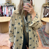 Star Spangled Button Up Top - OS