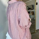 Bayview Button Up Top - Burgundy