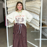 Party Rock Summer Stripe Pants - Brown