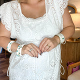 {Spell} Yaya Lace Kaftan - Antique White