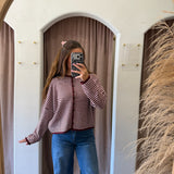 Piper Cardigan - Burgundy + Pink