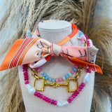 Gold Horse Bit Choker Necklace