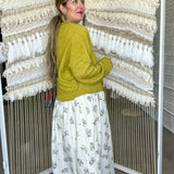 The Piper Cardigan - Chartreuse Green