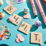 Shit Scrabble Tile Coasters Set