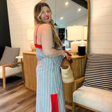 Fancy Fireworks Stripe Maxi Dress