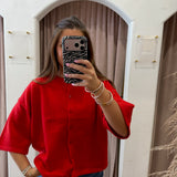 The Shorty Cardigan - Red