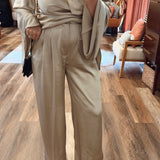 {Mumu} Hayes Trouser Prosecco Hammered Satin