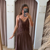 Pictures With You Lace Maxi Dress - Brown