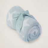 Cozy Chic Dream Receiving Blanket - Aqua Ice + White Stars