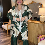 Birds Of A Feather Kimono - Forrest Green