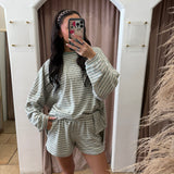 On Repeat Fleece Sweater Top - Mint + Seafoam Green