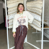 Party Rock Summer Stripe Pants - Brown