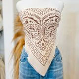 Multi Way Bandana Scarf - Ivory