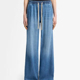 Pull On Wide Leg Jeans with Elastic Band - Hilo