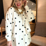 Summer Skort Set - Ivory Polka Dot