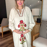 Merry Boho Embroidered Maxi Dress