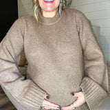 {MUMU} Lorraine Maxi Sweater Dress - Maple Brown Knit