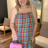 Confetti Plaid Maxi Dress