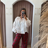 Holiday Plaid Pants - Red