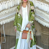 Birds Of A Feather Kimono - Green