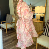 Orchid Bloom Midi Dress - Pink