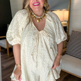 Evie Eyelet Romper - Cream