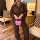 Weekend Comfort Top - Brown